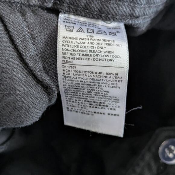 Banana Republic Cargo Ankle Pants Womens 0 Black Ankle Jogger Loose Waist 26 - Picture 6 of 8